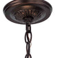 Meyda Lighting 21032 12" 3-Light Mahogany Bronze Inverted Pendant Light Hardware