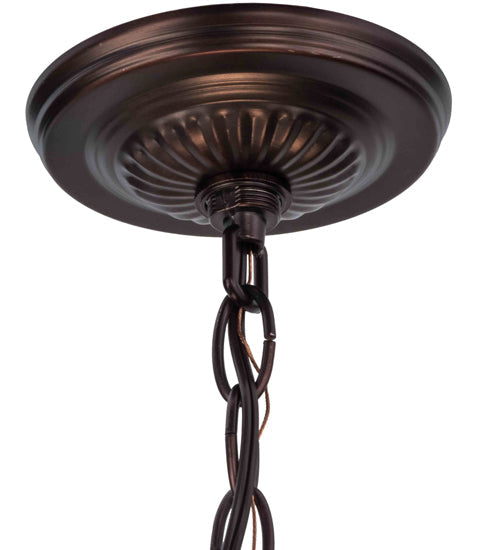 Meyda Lighting 21032 12" 3-Light Mahogany Bronze Inverted Pendant Light Hardware