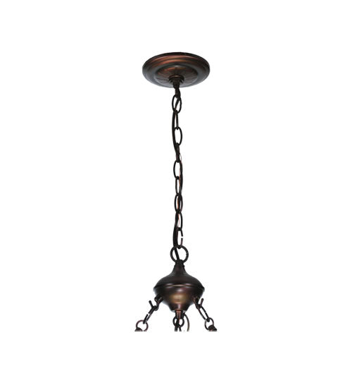 Meyda Lighting 21032 12" 3-Light Mahogany Bronze Inverted Pendant Light Hardware