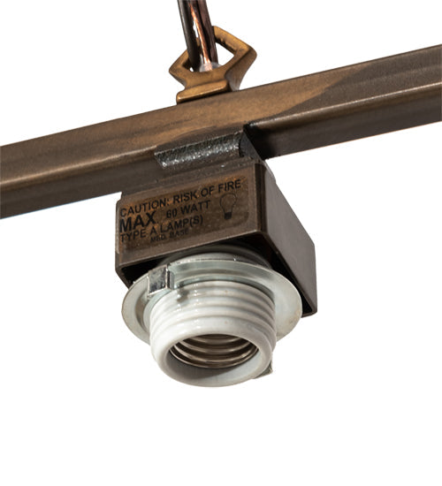 Meyda Lighting 211601 32" 2-Light Antique Copper Island Pendant Light Hardware