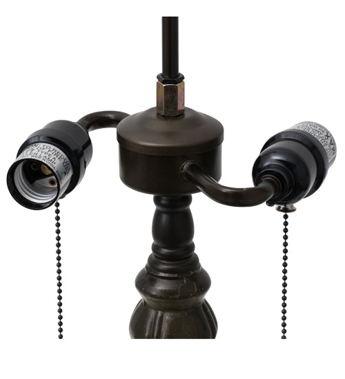 Meyda Lighting 22" 2-Light Mahogany Bronze Table Lamp Base