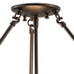 Meyda Lighting 22" 3-Light Mahogany Bronze Semi-flush Mount Ceiling Light Hardware