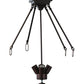 Meyda Lighting 22" 4-Light Mahogany Bronze Semi-flush Mount Ceiling Light