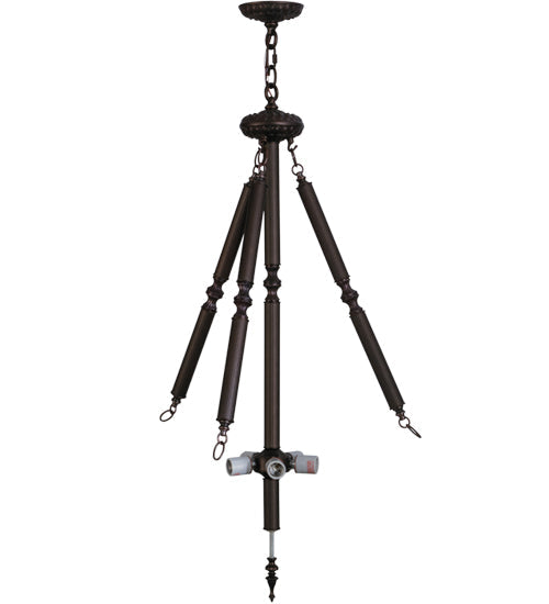 Meyda Lighting 22" 5-Light Mahogany Bronze Inverted Pendant Light Hardware