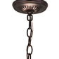 Meyda Lighting 22" 6-Light Mahogany Bronze Pendant Light Hardware With Uplights