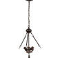Meyda Lighting 22" 6-Light Mahogany Bronze Pendant Light Hardware With Uplights