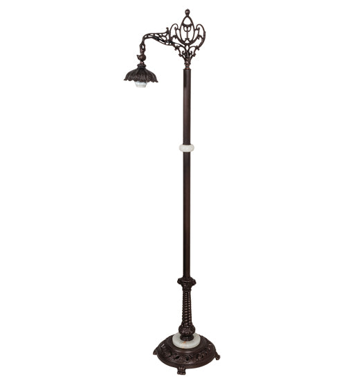 Meyda Lighting 226006 60" Mahogany Bronze Bridge Arm Floor Lamp Base