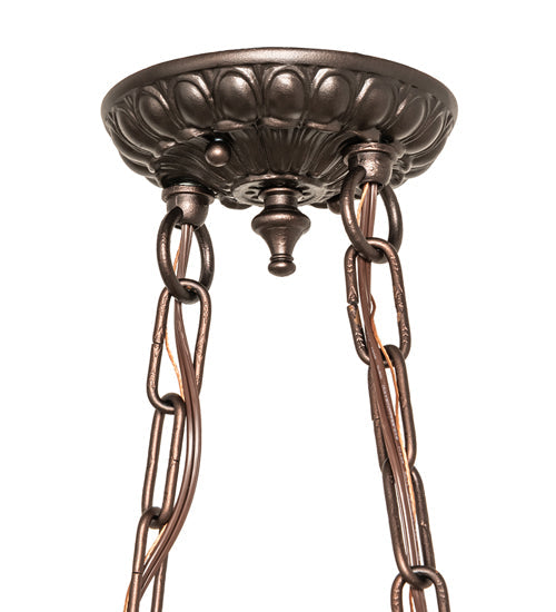 Meyda Lighting 23" 2-Light Mahogany Bronze Victorian Onyx Island Pendant Light Hardware