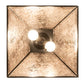 Meyda Lighting 23" Timeless Bronze Cowboy Pendant Light With Silver Mica Shade Glass