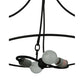 Meyda Lighting 24" 2-Light 3-Arm Black Powder Coat Serpentine Ring Semi-flush Mount Ceiling Light