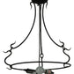 Meyda Lighting 24" 2-Light 3-Arm Black Powder Coat Serpentine Ring Semi-flush Mount Ceiling Light