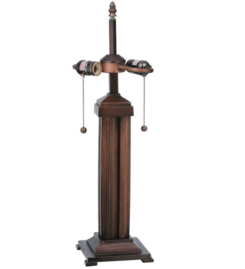 Meyda Lighting 24" 2-Light Antique Fluted Mission Table Lamp Base