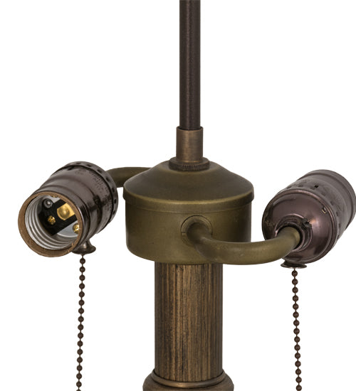 Meyda Lighting 24" 2-Light Vintage Copper Table Lamp Base