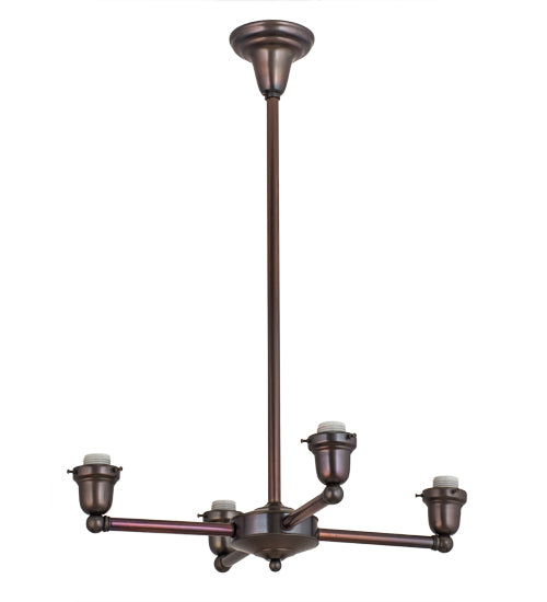 Meyda Lighting 24" 4-Light Antique Brass Chandelier Hardware