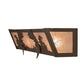 Meyda Lighting 24" 4-Light Oil Rubbed Bronze Leaping Trout Vanity Light With Silver Mica Shade Glass