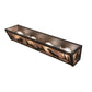 Meyda Lighting 24" 4-Light Oil Rubbed Bronze Moose at Lake Vanity Light With Silver Mica Shade Glass