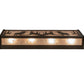 Meyda Lighting 24" 4-Light Oil Rubbed Bronze Moose at Lake Vanity Light With Silver Mica Shade Glass