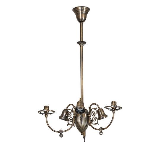 Meyda Lighting 24" 6-Light Antique Brass Gas & Electric Chandelier