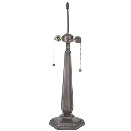 Meyda Lighting 25" 2-Light Brown Hex Diamond Mission Table Lamp Base