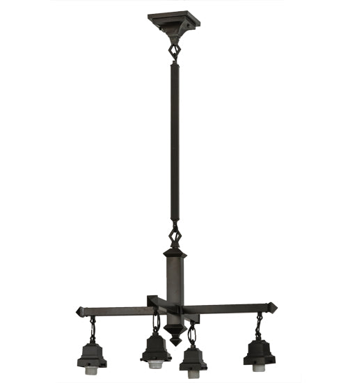 Meyda Lighting 25" 4-Light Timeless Bronze Chandelier Hardware