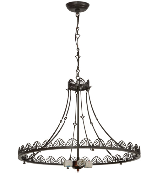 Meyda Lighting 25" 4-Light Timeless Bronze Inverted Pendant Light Hardware