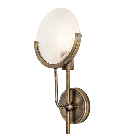 Meyda Lighting 253080 8" Craftsman Brown Wall Sconce With Clear Fused Shade Glass