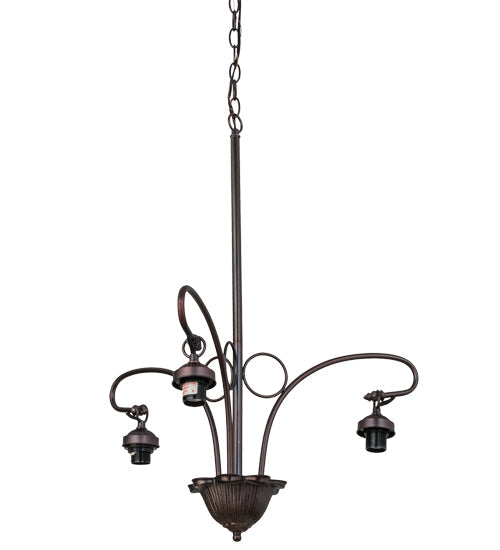 Meyda Lighting 25888 24" 3-Light Mahogany Bronze Chandelier Hardware