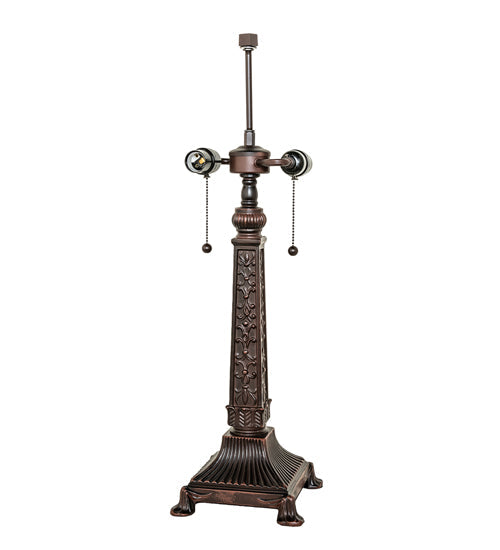 Meyda Lighting 27" 2-Light Mahogany Bronze Decorative Mission Table Lamp Base