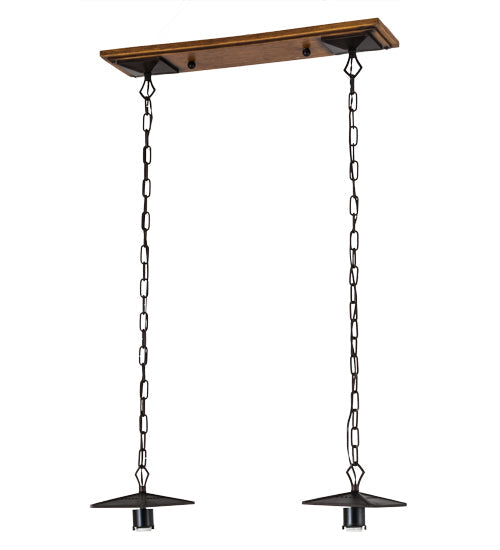 Meyda Lighting 27" 2-Light Mahogany Bronze Island Pendant Light Hardware