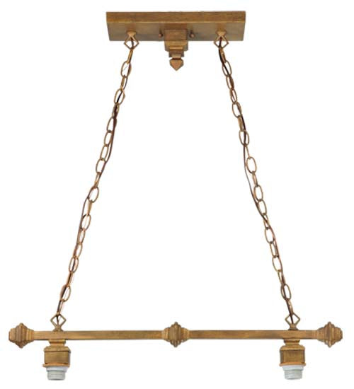 Meyda Lighting 28" 2-Light Cortez Gold Island Pendant Light Hardware