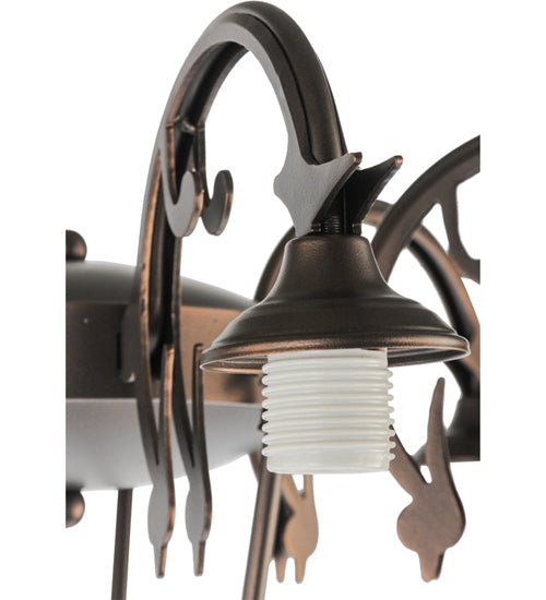 Meyda Lighting 28" 6-Light Mahogany Bronze Chandelier Hardware