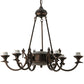 Meyda Lighting 29" 6-Light Mahogany Bronze Chandelier Hardware