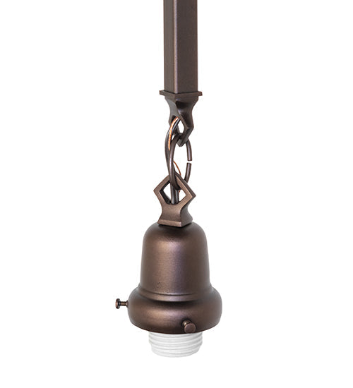 Meyda Lighting 29"H x 7"W Mahogany Bronze Bungalow Pendant Light Hardware