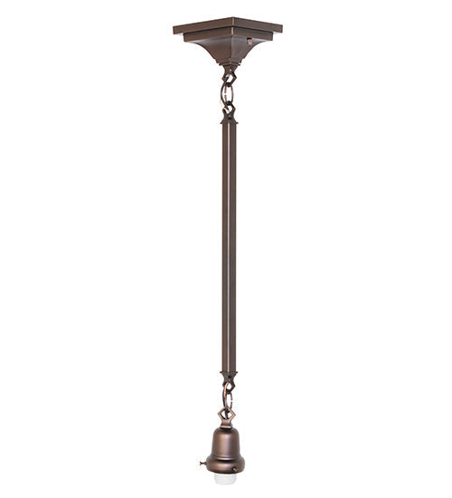 Meyda Lighting 29"H x 7"W Mahogany Bronze Bungalow Pendant Light Hardware