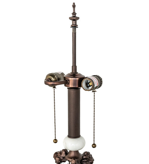 Meyda Lighting 3 Graces 28" 2-Light Mahogany Bronze Table Lamp Base