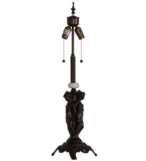 Meyda Lighting 3 Graces 30" 2-Light Mahogany Bronze Table Lamp Base