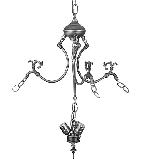 Meyda Lighting 30444 16" 3-Light Mahogany Bronze Inverted Pendant Light Hardware