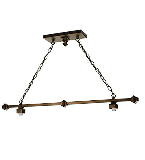 Meyda Lighting 32" 2-Light Mahogany Bronze Island Pendant Light Hardware