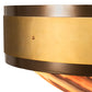 Meyda Lighting 32" 6-Light Brown Bronze & Gold Matte Flush Mount Light With Amber & Red Veined Onyx Shade