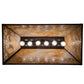 Meyda Lighting 33" 6-Light Oil Rubbed Bronze Fox Hunt Island Pendant Light With Beige Art Shade Glass