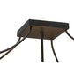 Meyda Lighting 36" 4-Light 4-Arm Oil Rubbed Bronze Semi-flush Direct Mount Ceiling Light Hardware