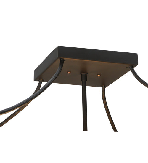 Meyda Lighting 36" 4-Light 4-Arm Oil Rubbed Bronze Semi-flush Direct Mount Ceiling Light Hardware