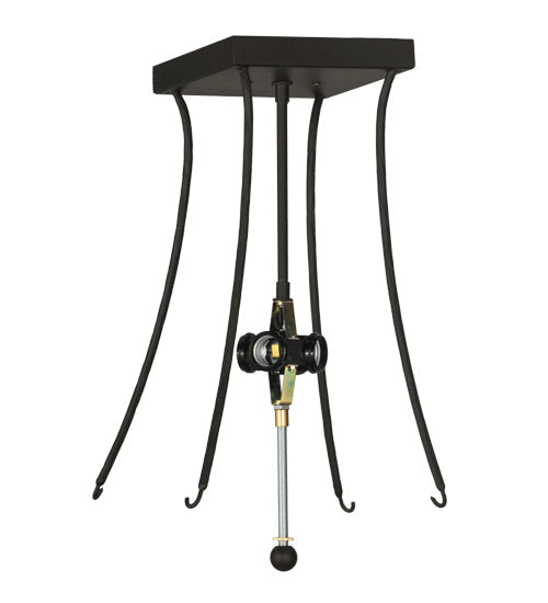 Meyda Lighting 36" 4-Light 4-Arm Oil Rubbed Bronze Semi-flush Direct Mount Ceiling Light Hardware