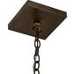 Meyda Lighting 36" 4-Light Antique Copper MS244-37-1 Inverted Pendant Light Hardware