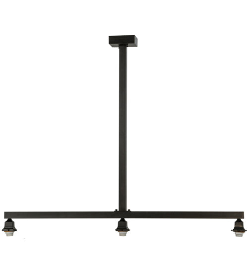 Meyda Lighting 36148 52" 3-Light Craftsman Brown Island Pendant Light Hardware