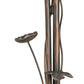 Meyda Lighting 36973 58" 3-Light Mahogany Bronze Floor Lamp With Amber & Green Shade Glass