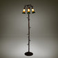 Meyda Lighting 36973 58" 3-Light Mahogany Bronze Floor Lamp With Amber & Green Shade Glass