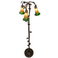 Meyda Lighting 36973 58" 3-Light Mahogany Bronze Floor Lamp With Amber & Green Shade Glass