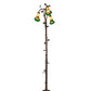 Meyda Lighting 36973 58" 3-Light Mahogany Bronze Floor Lamp With Amber & Green Shade Glass