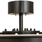 Meyda Lighting 37" 5-Light Timeless Bronze "T" Mission Chandelier With Beige Botticino Idalight Shade and Fan